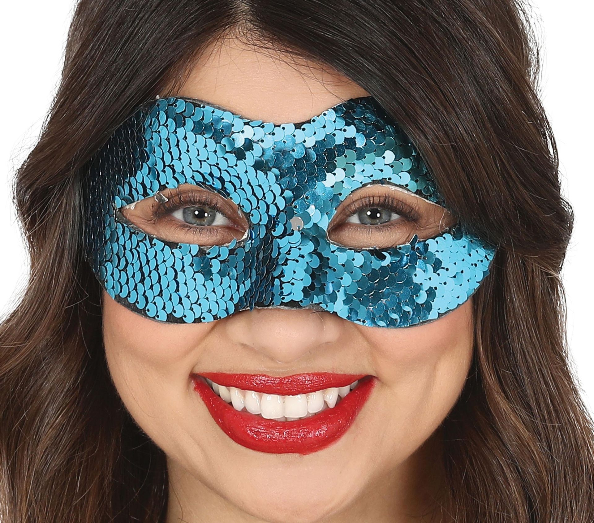 Oogmasker Blauw met Pailletten