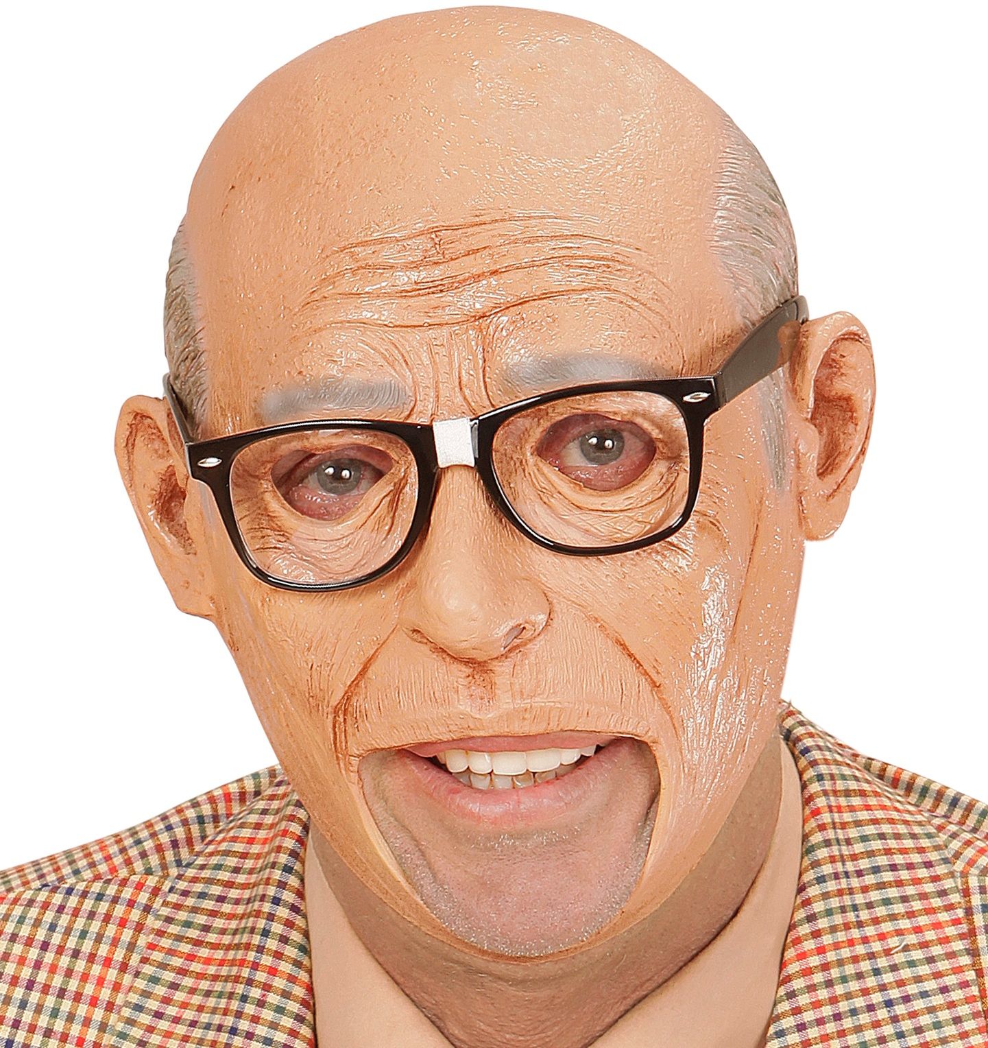 Opa Masker met Open Mond