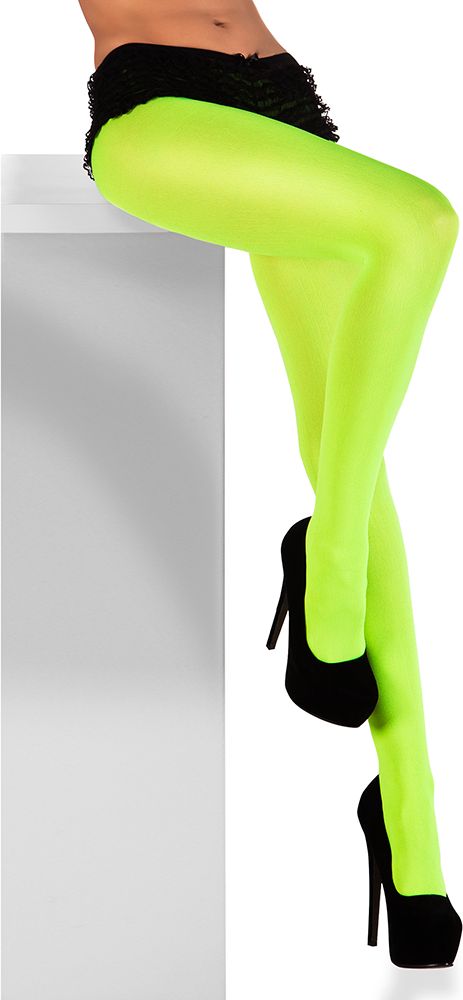 Opaque panty dames neon groen