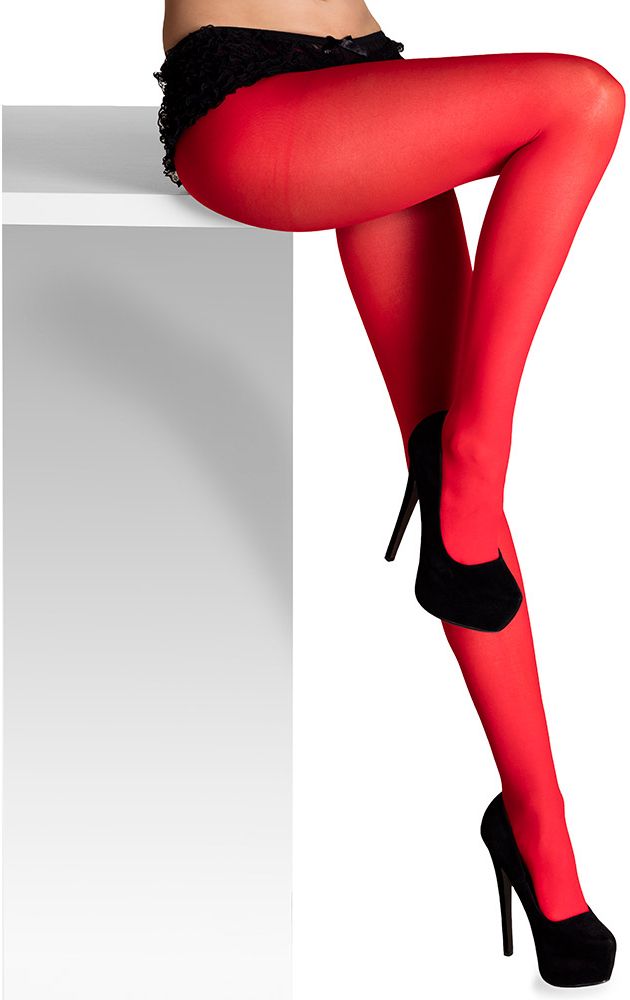 Opaque panty dames rood