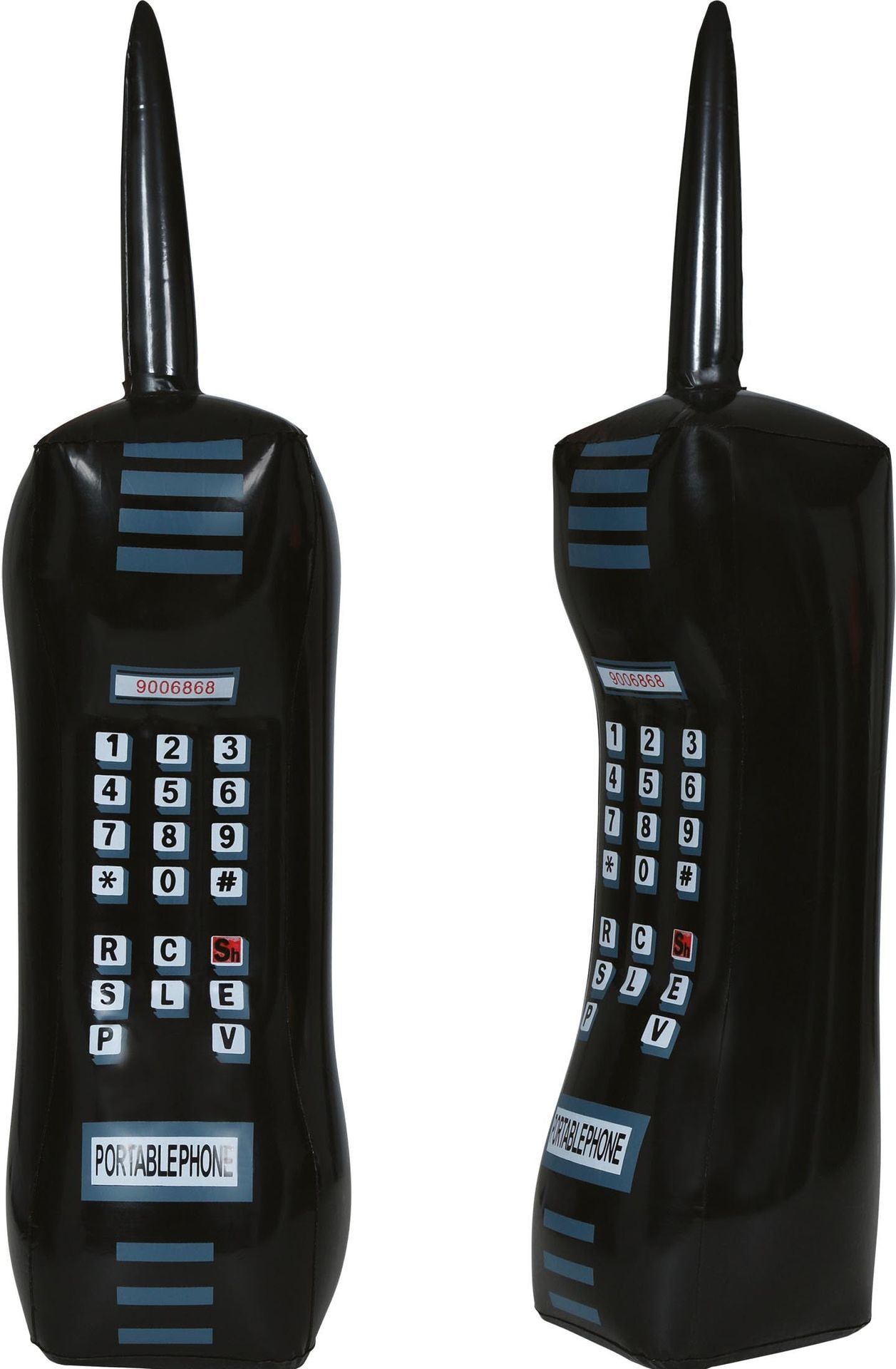 Opbaasbare Zwarte Telefoon 60cm