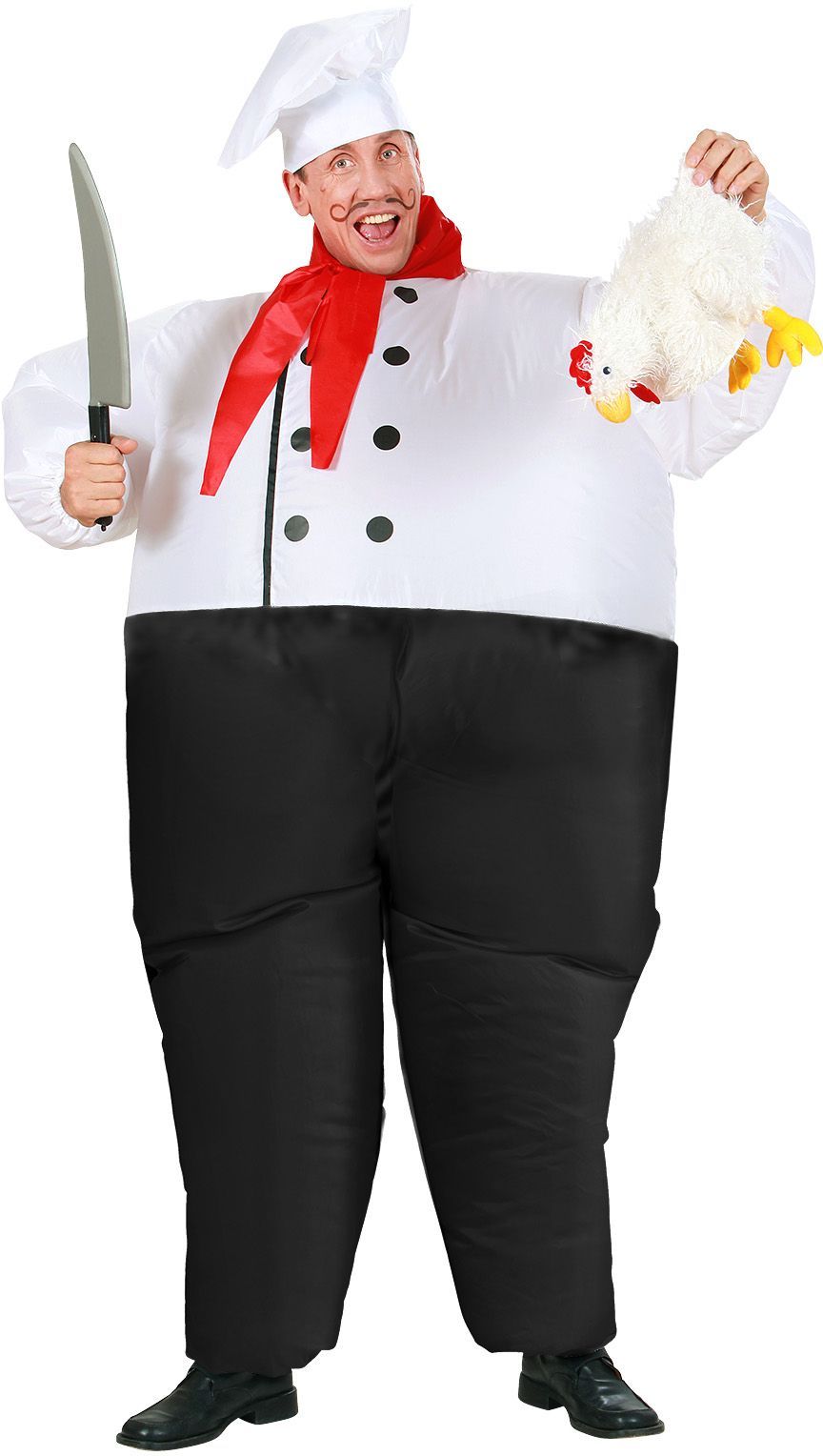 Opblaasbaar Chef Kok Kostuum