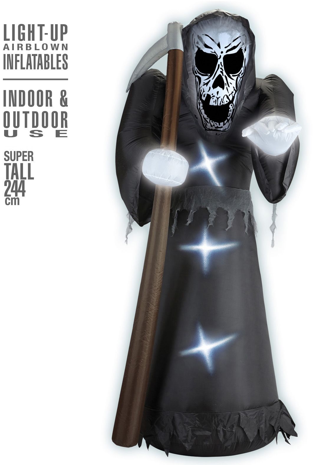 Opblaasbaar Grim Reaper Decoratie Extra Lang