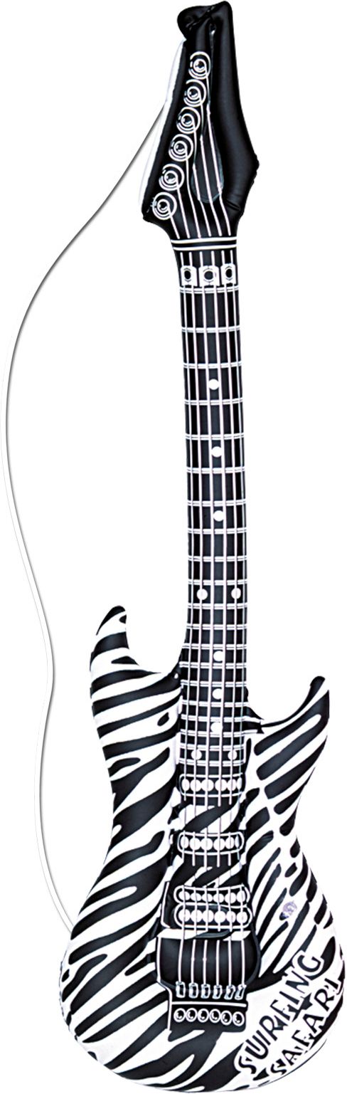Opblaasbaar zebra print gitaar