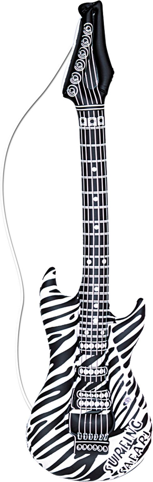 Opblaasbaar Zebra Print Gitaar