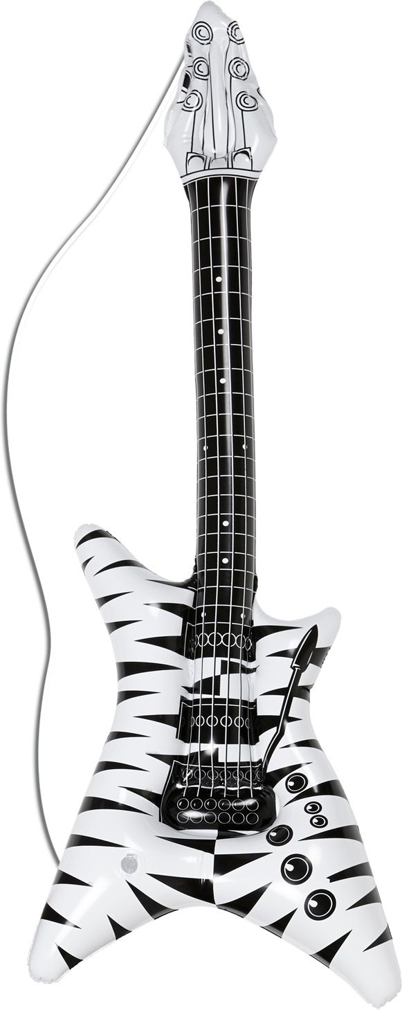 Opblaasbaar Zebra Print Hardrock Gitaar