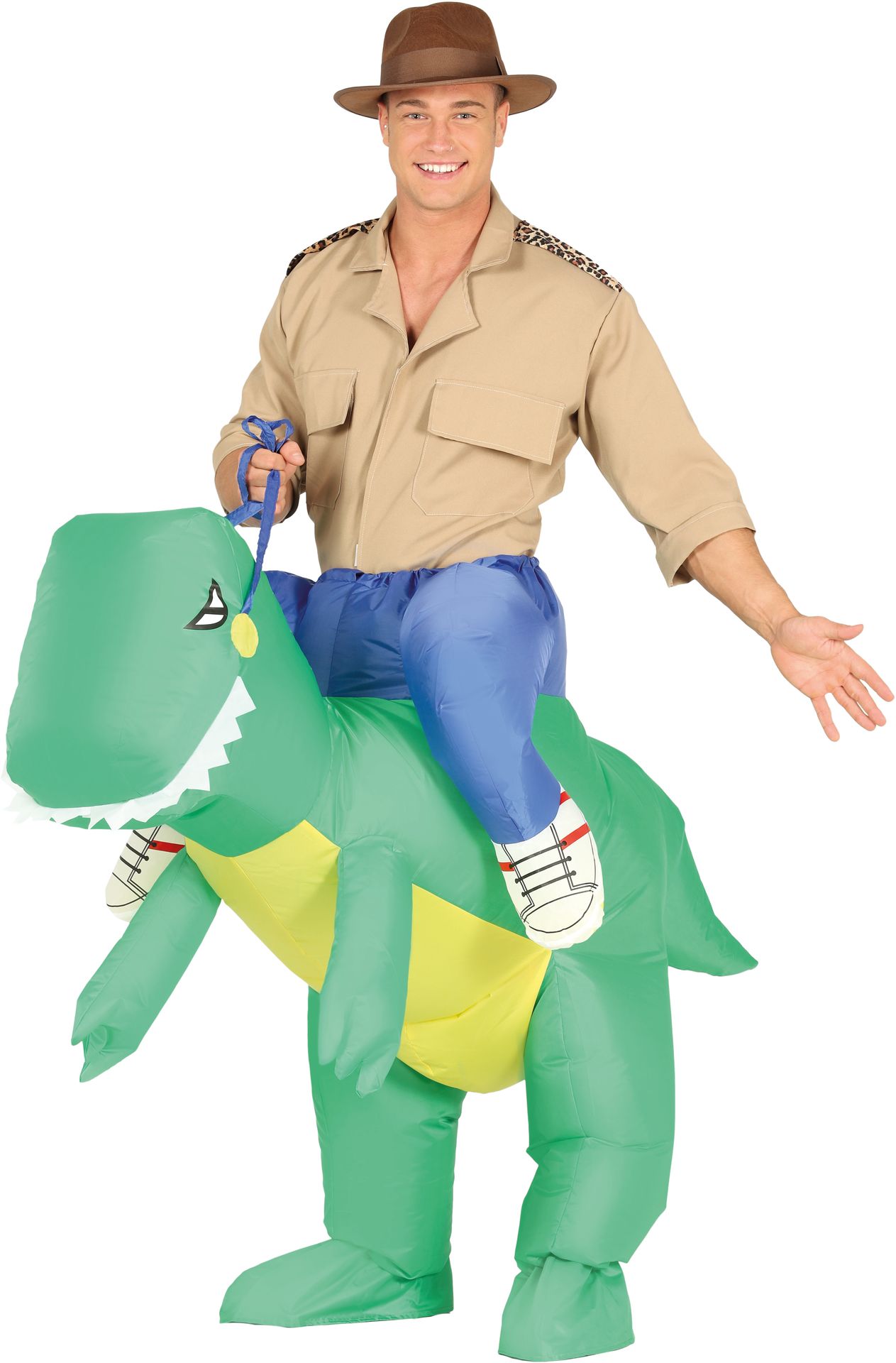 Opblaasbare dinosaurus kostuum