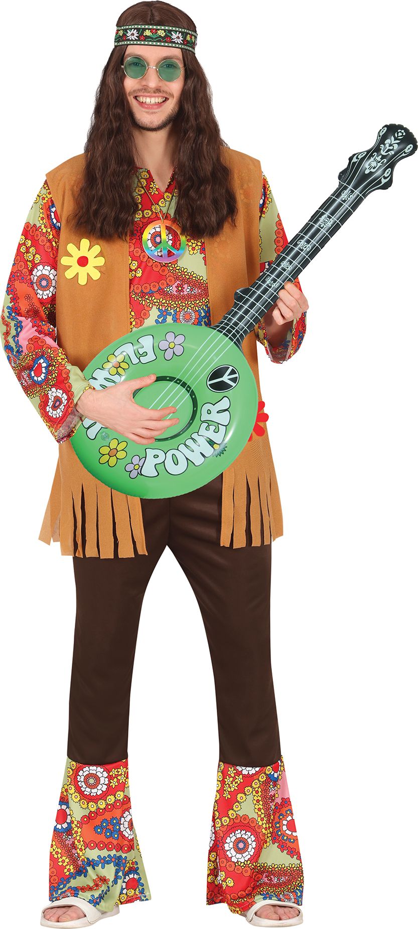 Opblaasbare Flower Power Hippie Banjo