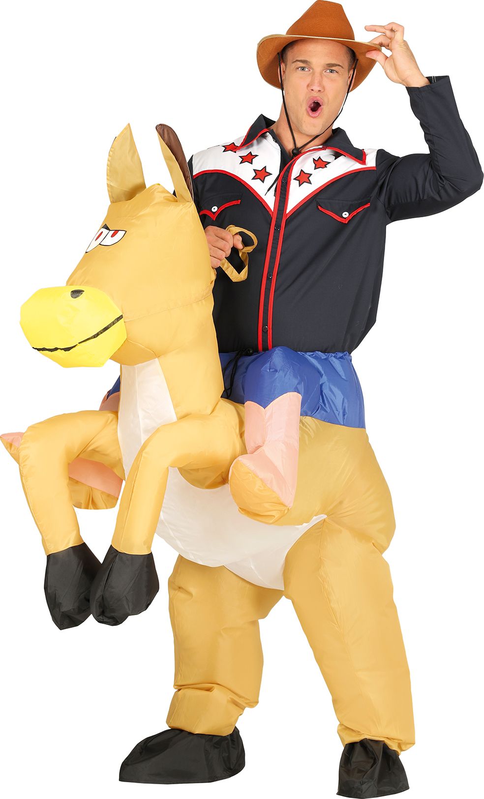 Opblaasbare Paard Step-In Kostuum