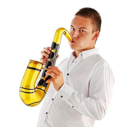 Opblaasbare saxofoon goud 55cm