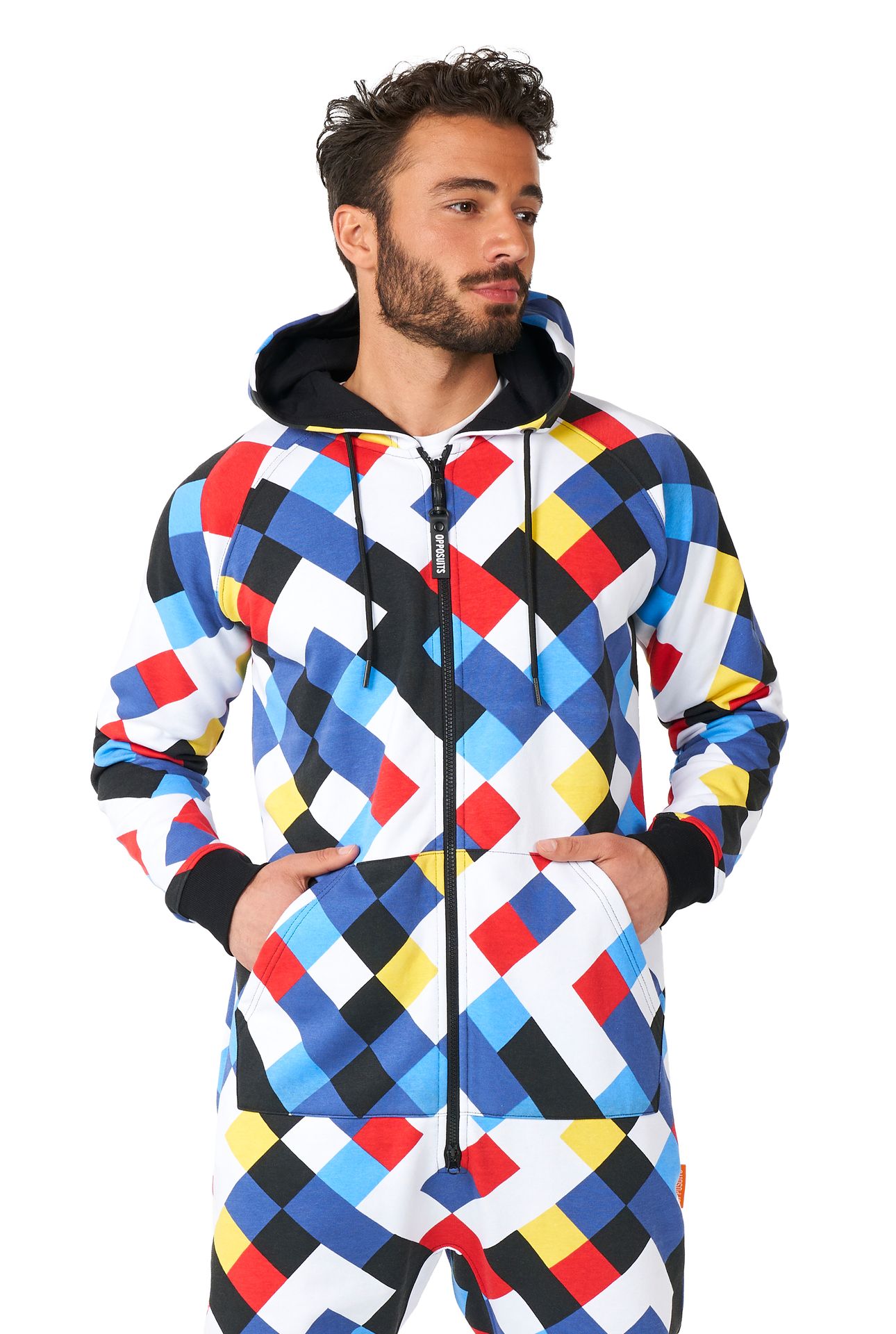 Opposuits Crisscrosser Kleurrijke Onesie Heren