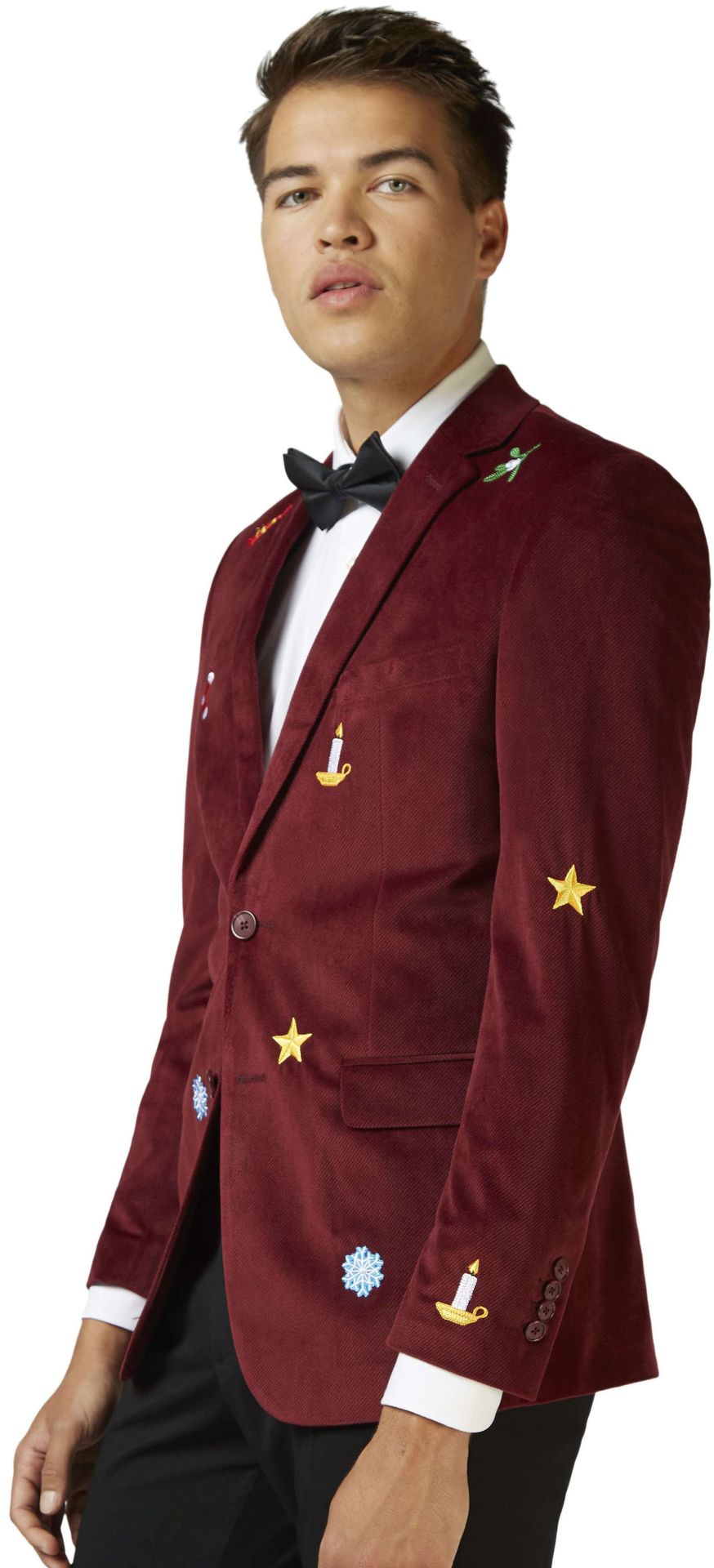 Opposuits Deluxe Heren Blazer X-Mas Icons Bordeaux Rood
