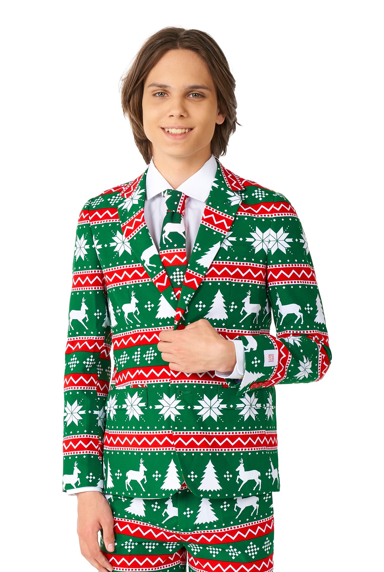 Opposuits Festive Green Suit Jongens