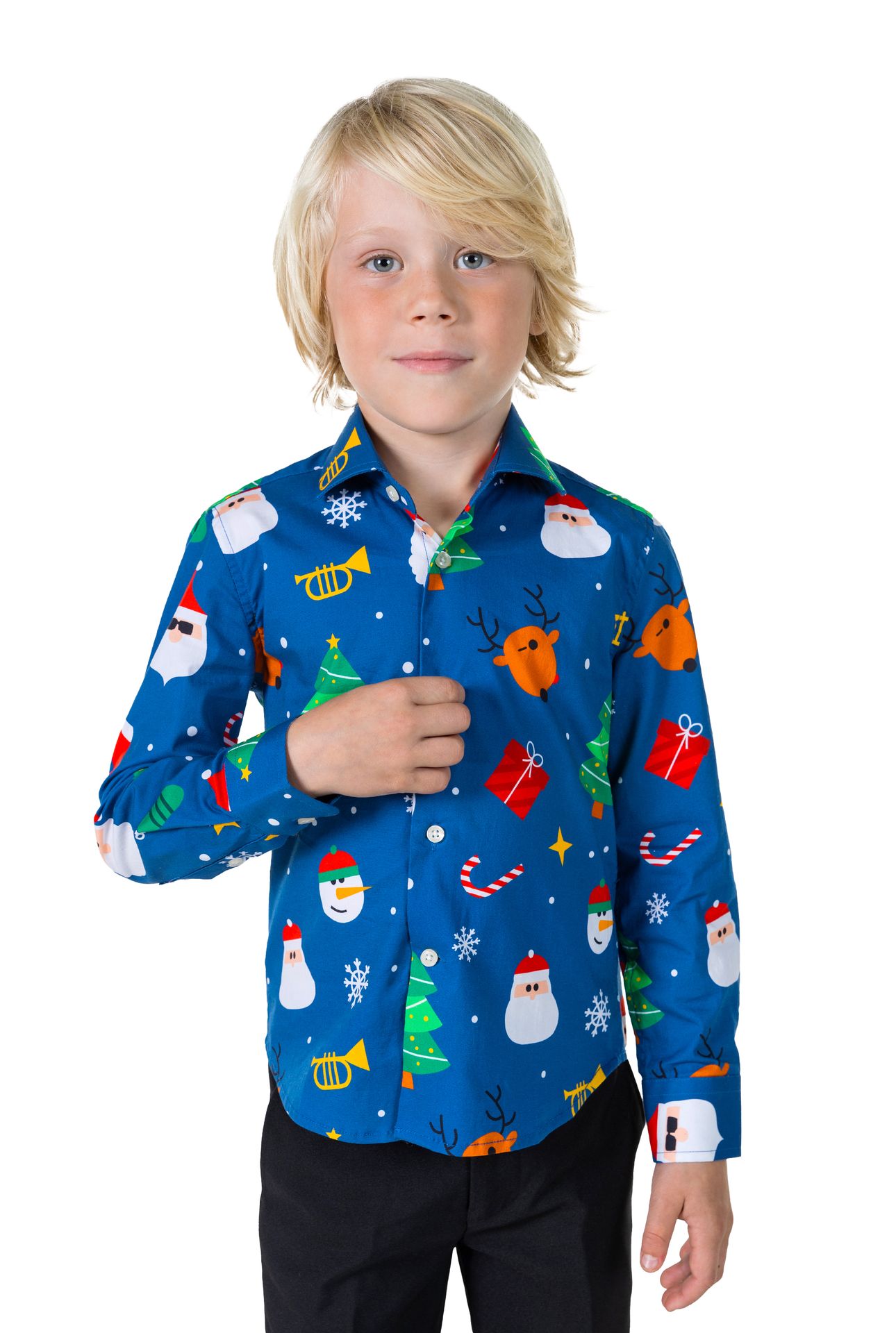 Opposuits Festivity Blue Blouse Jongens