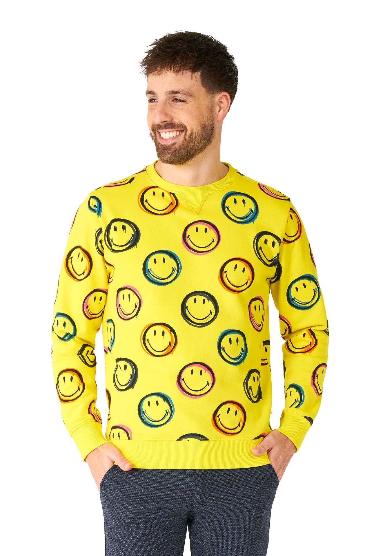 Opposuits Gele Smileys Sweater Heren