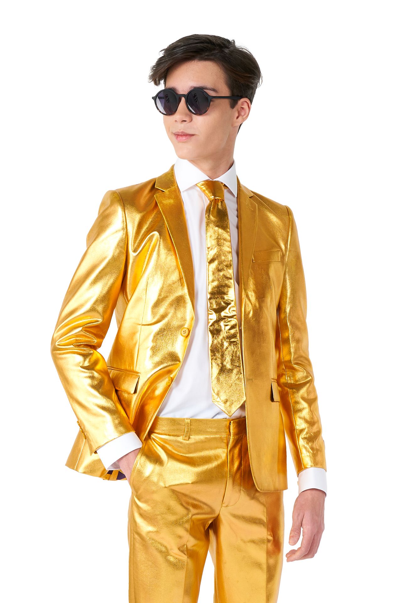 Opposuits Gouden Groovy Suit Tiener Jongens