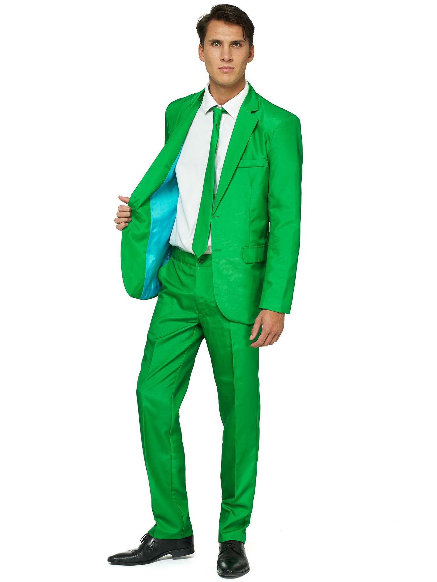 Opposuits Heren Solid Green Kostuum