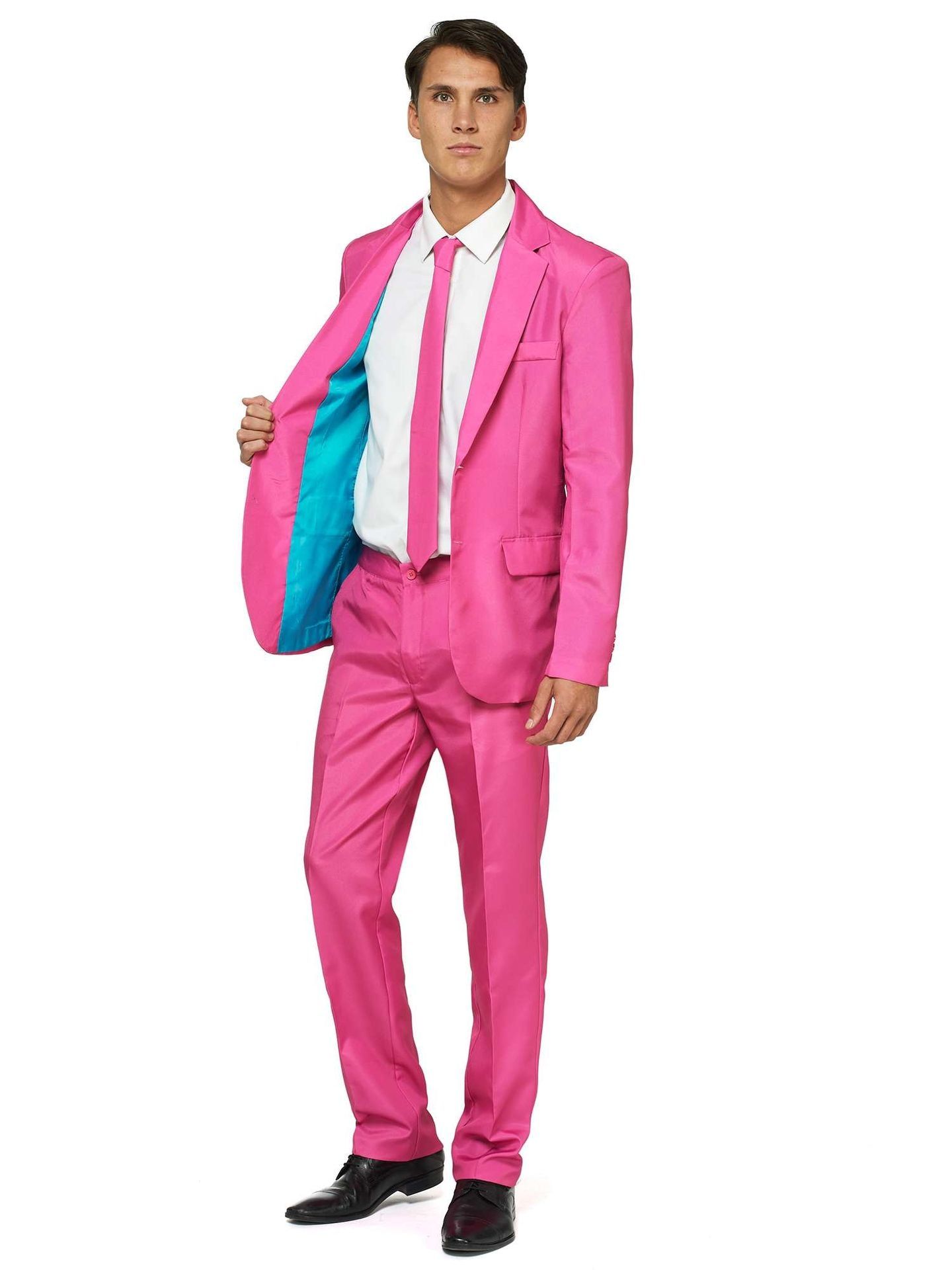 Opposuits Heren Solid Pink Kostuum