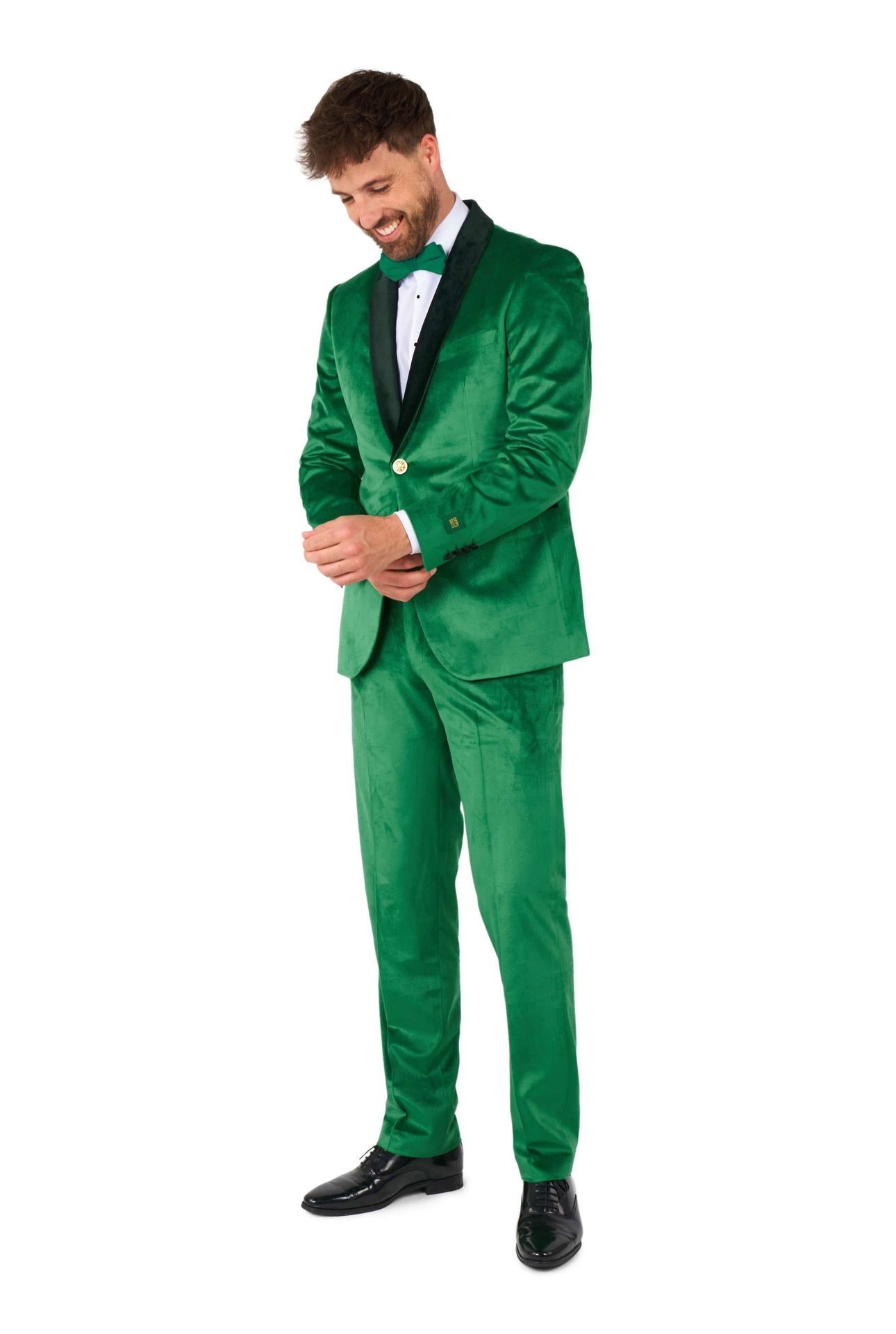 Opposuits Heren Tuxedo Velvet Groen