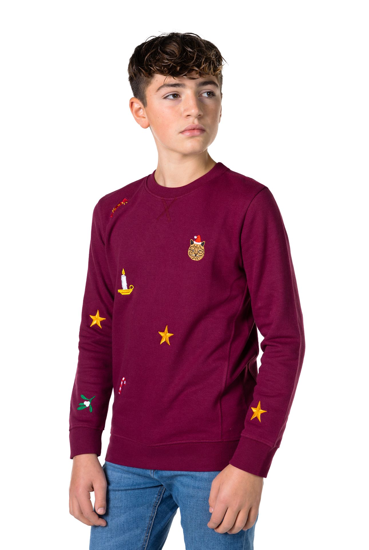 Opposuits Kerstmis - Burgundy Sweater Tiener Jongens