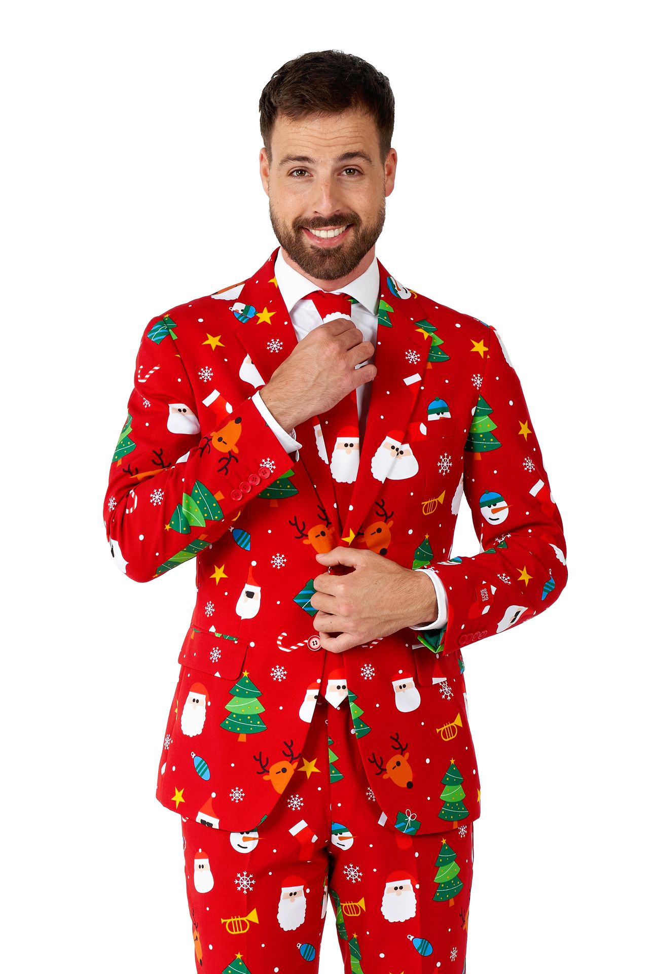 Opposuits Kerstmis Festivity Red Suit Heren