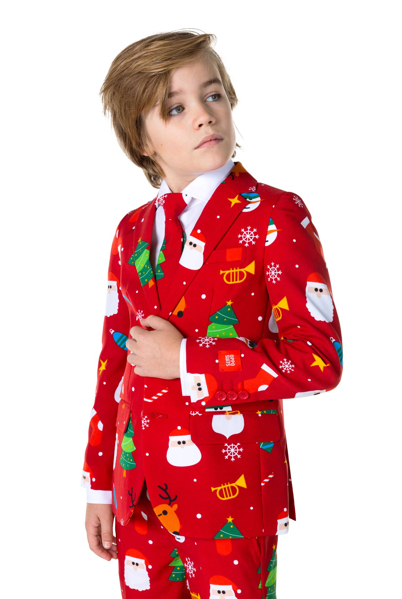 Opposuits Kerstmis Festivity Red Suit Jongens