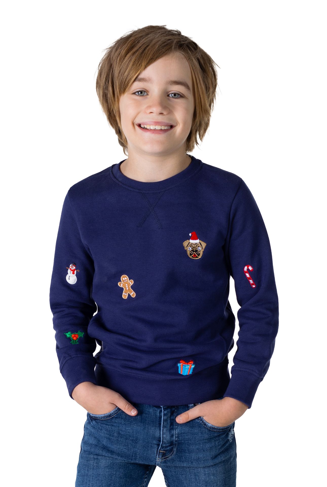 Opposuits Kerstmis - Navy Sweater Jongens