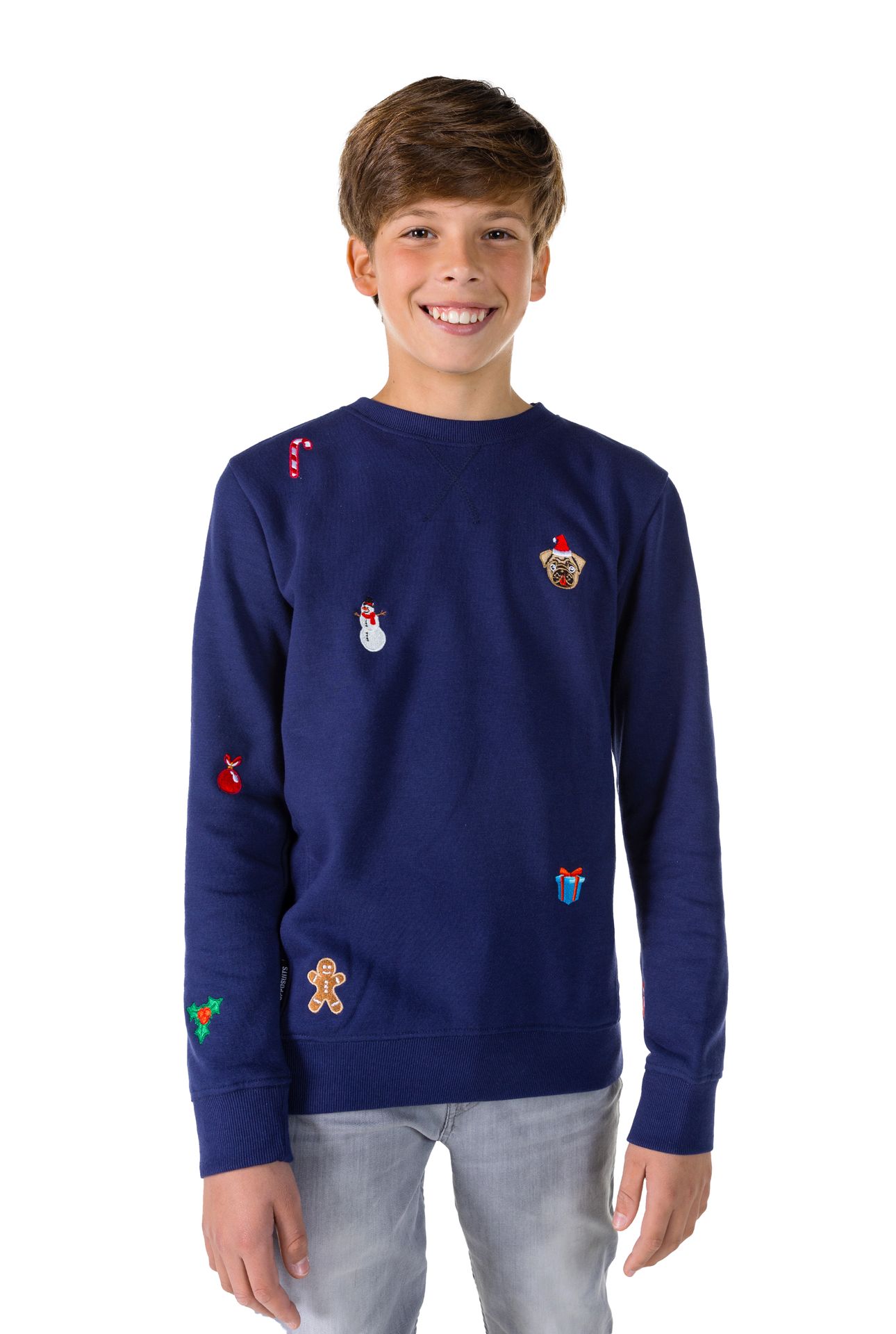 Opposuits Kerstmis - Navy Sweater Tiener Jongens