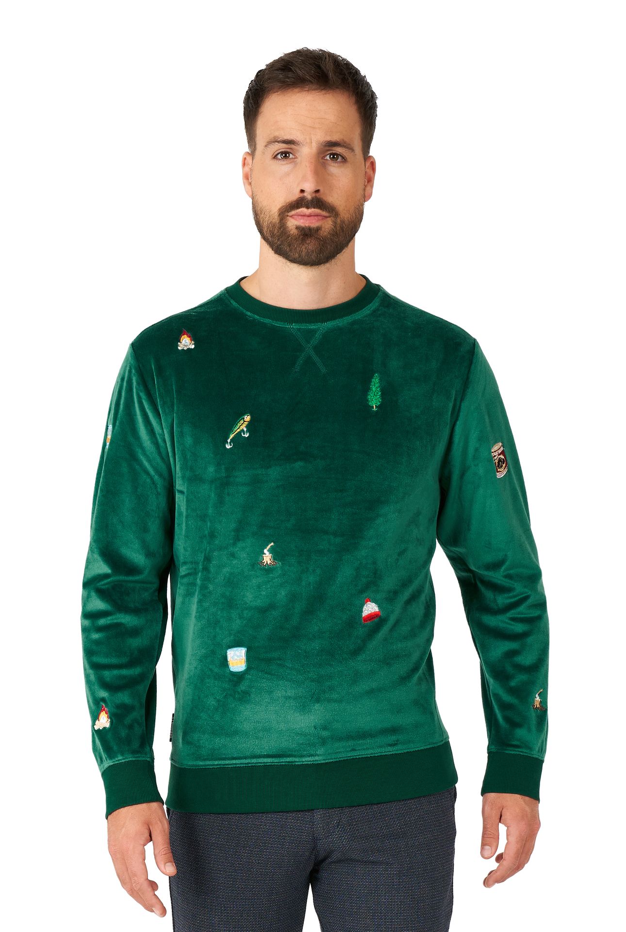 Opposuits Kerstmis - Velvet Green Sweater Heren