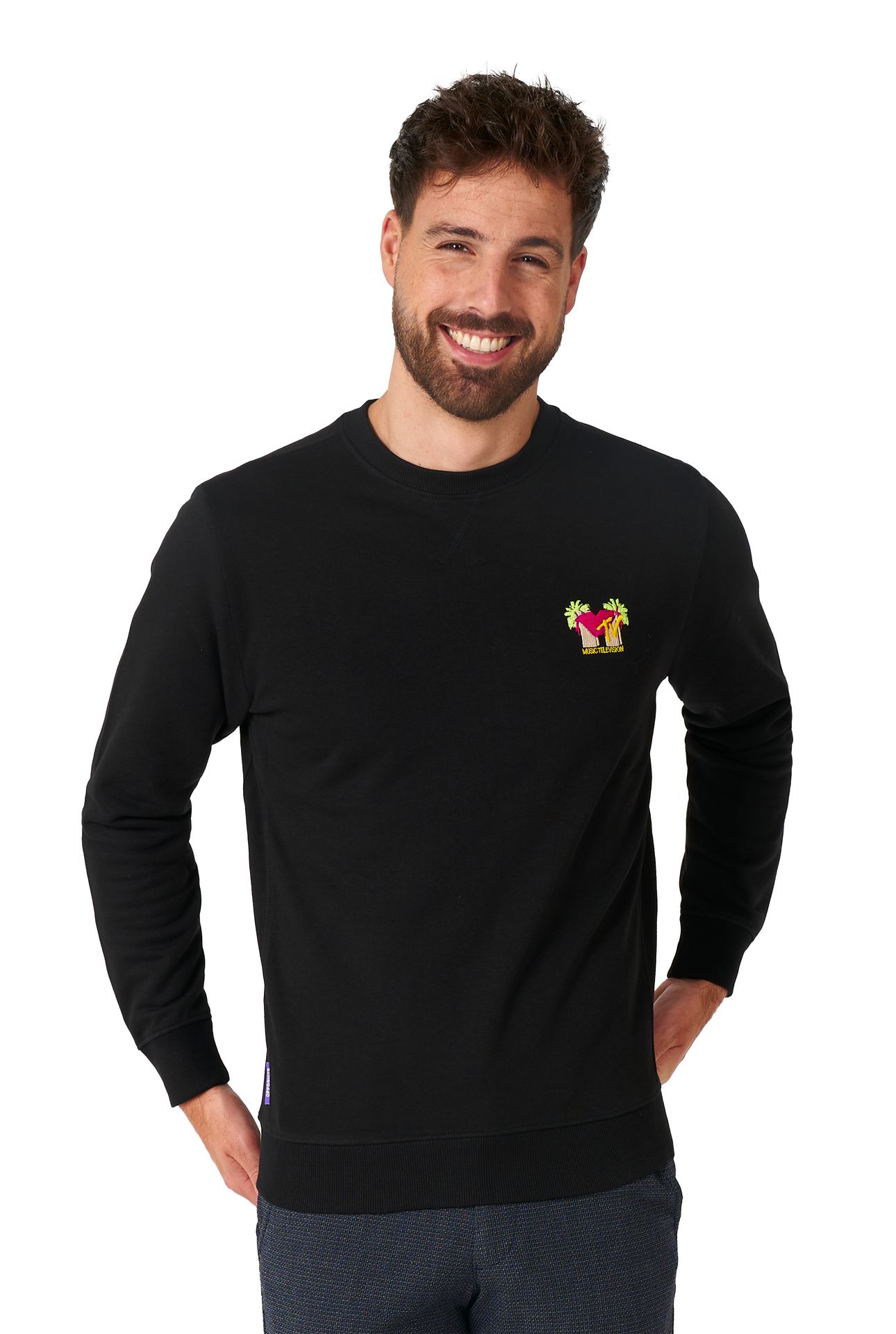 Opposuits MTV logo - Zwarte Sweater Heren