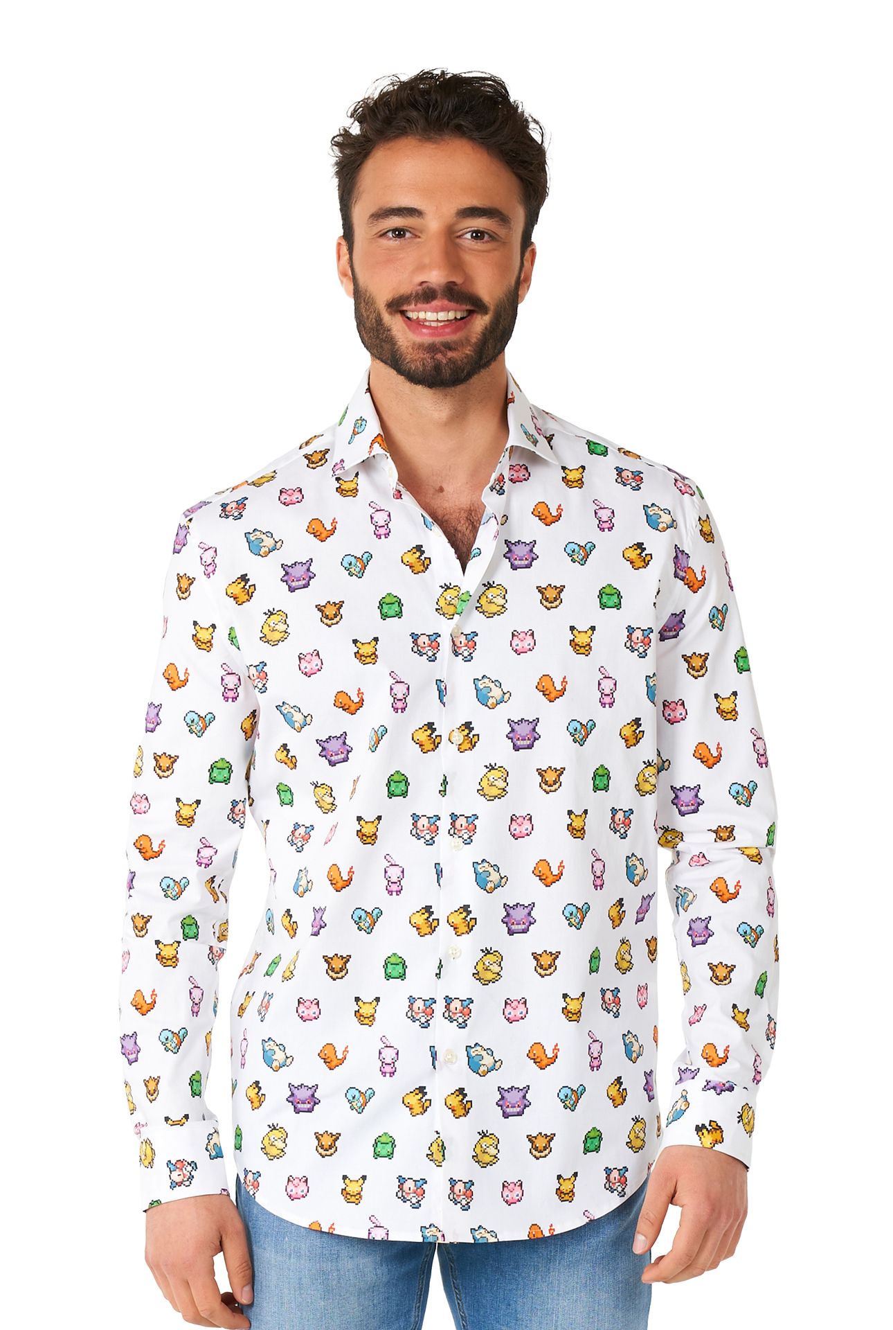 Opposuits Pixel Pokémon Blouse Heren