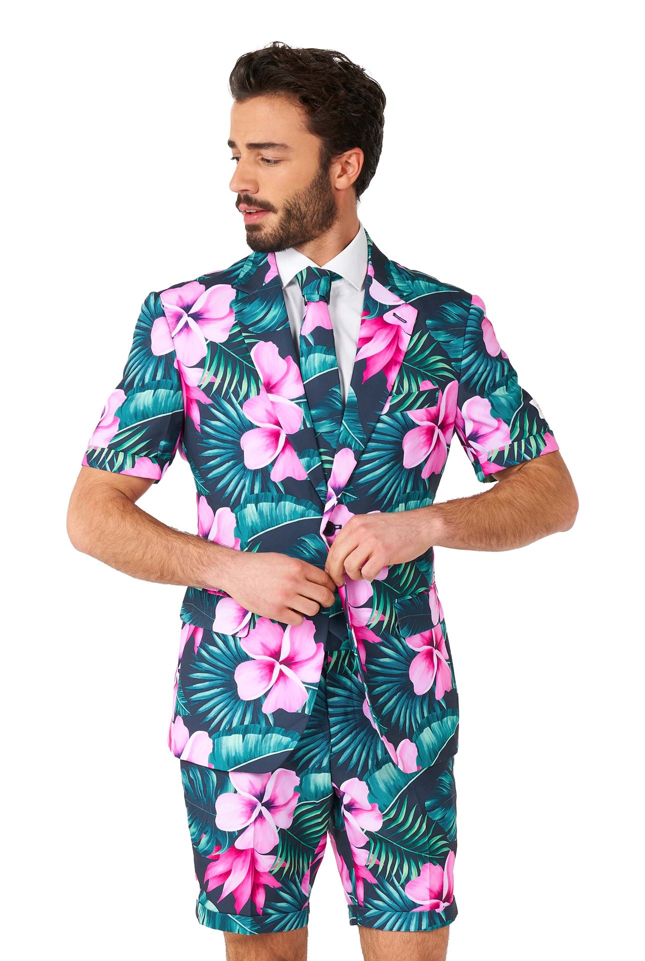 Opposuits Zomer Hawaii Bloemen Suit Heren