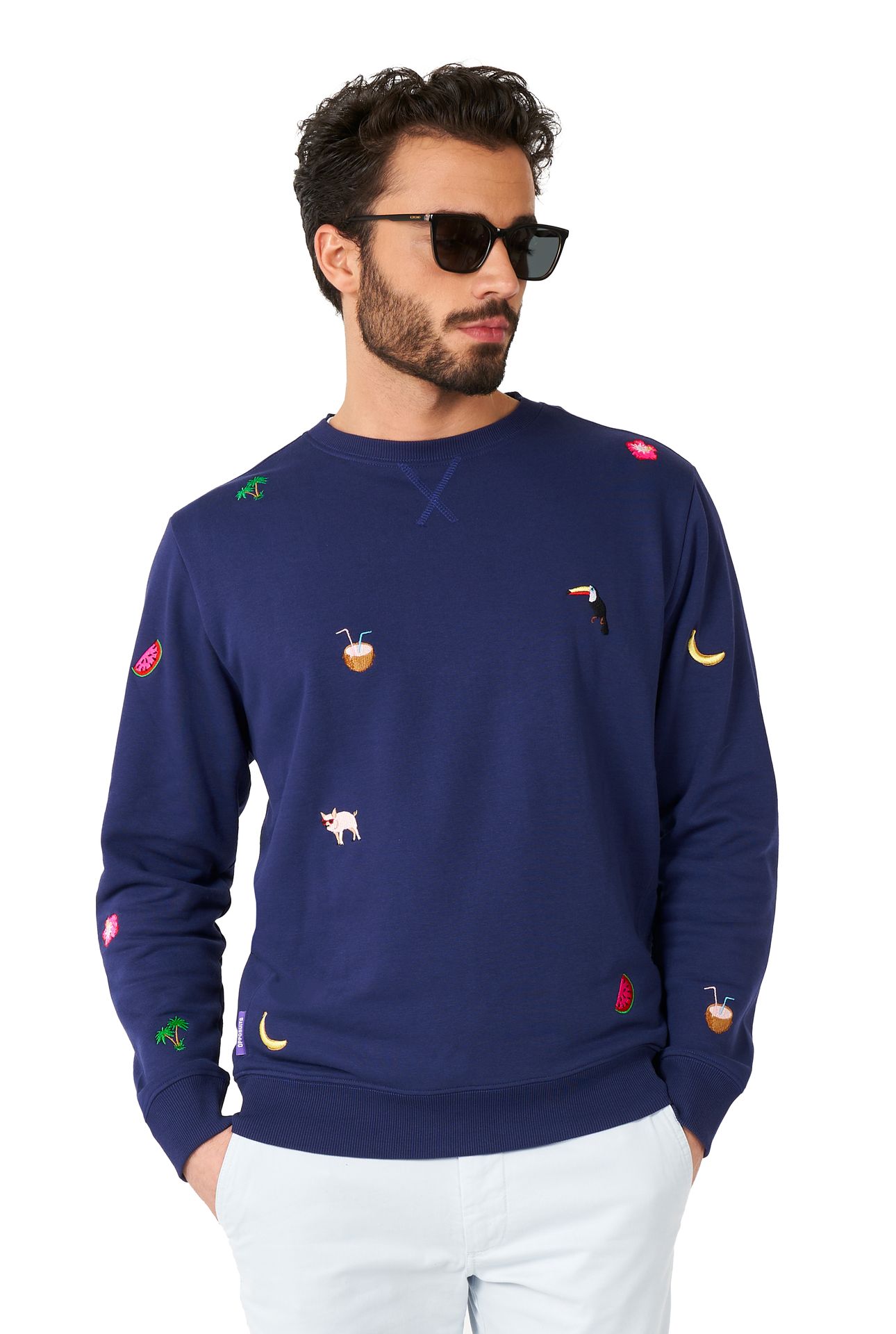 Opposuits Zomer Icons - Navy Sweater Heren