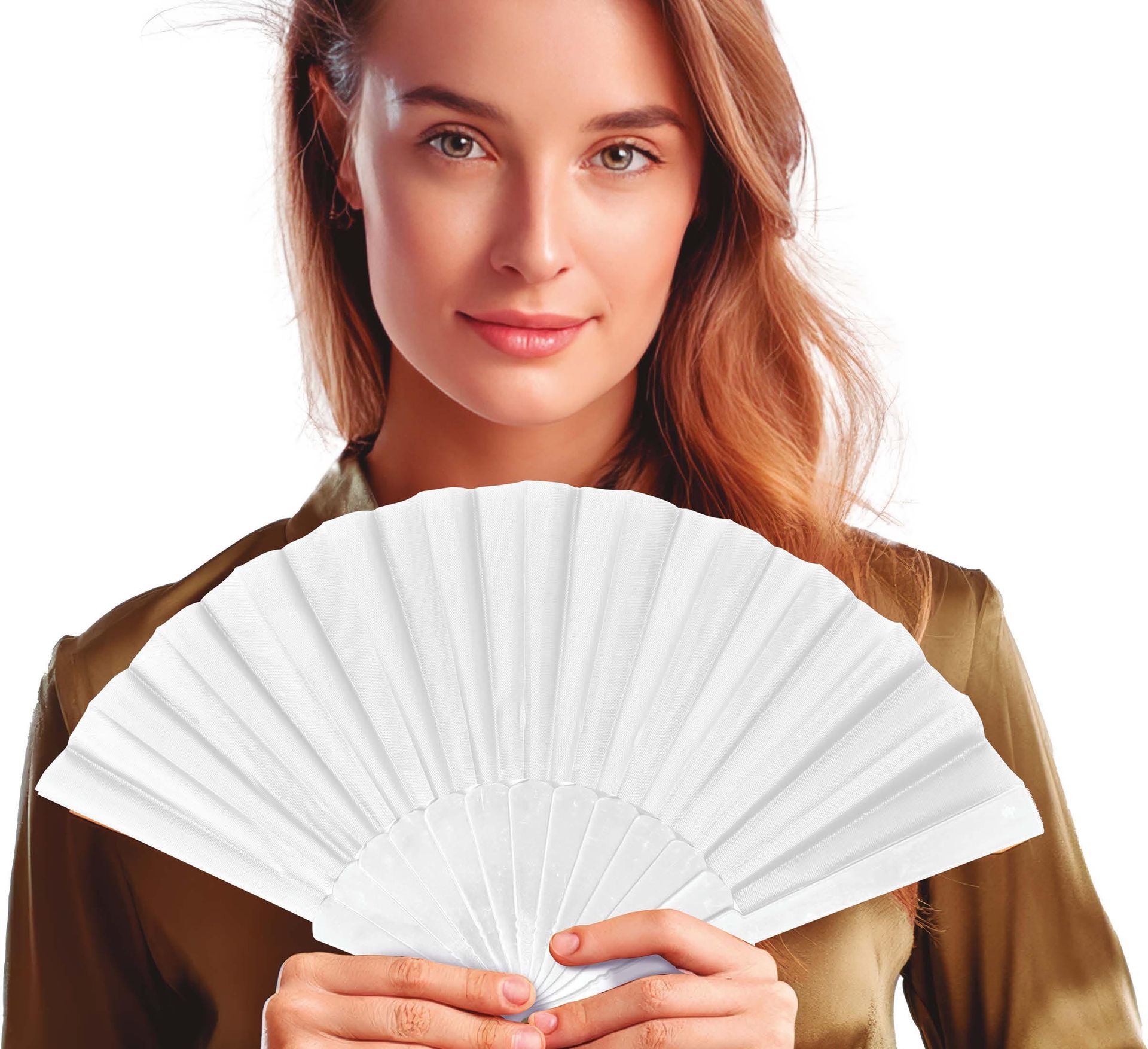 Opvouwbare Handwaaier Wit