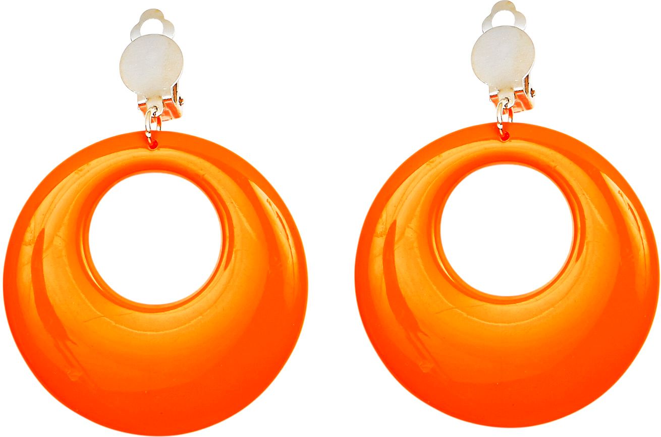 Oranje 80's Oorringen