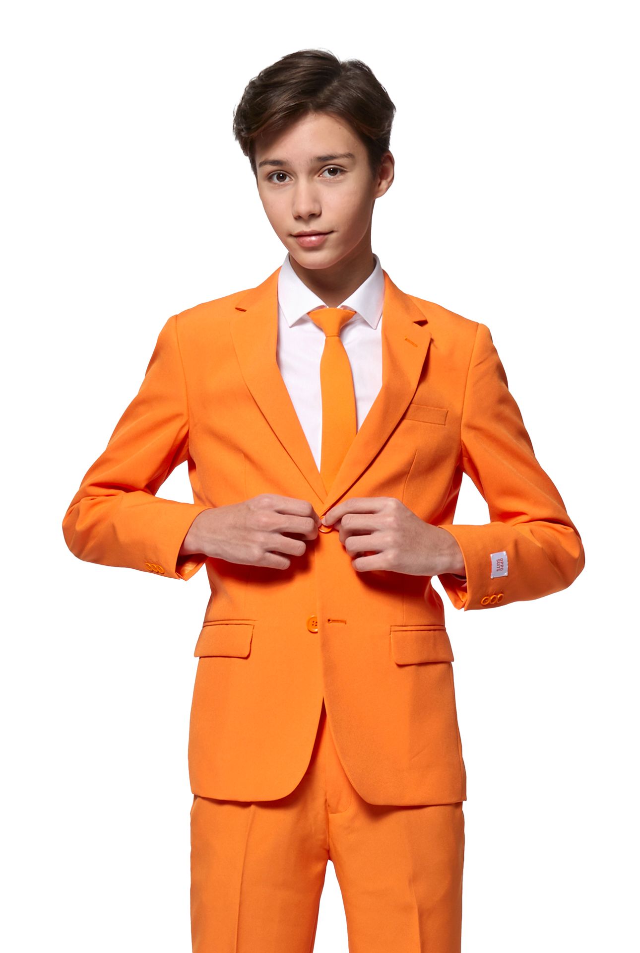Oranje Basis Opposuits Kostuum Tieners