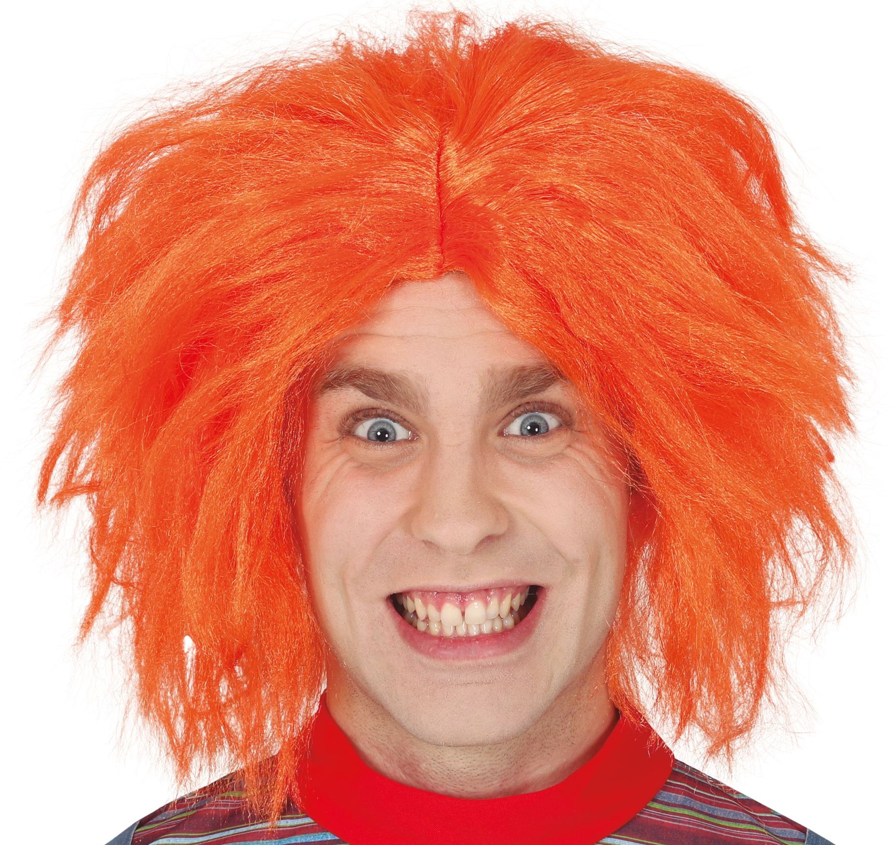Oranje Chucky pruik