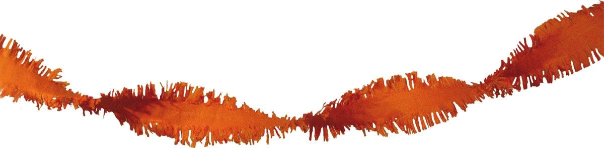 Oranje crepe papier slinger 6 meter