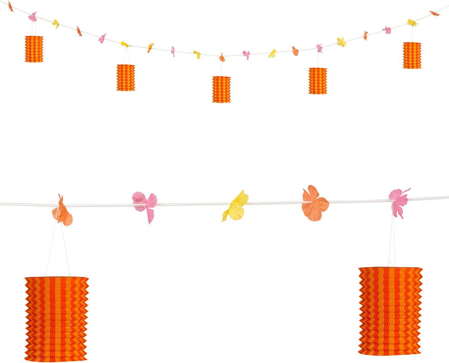 Oranje-Gele Lantaarn Slinger