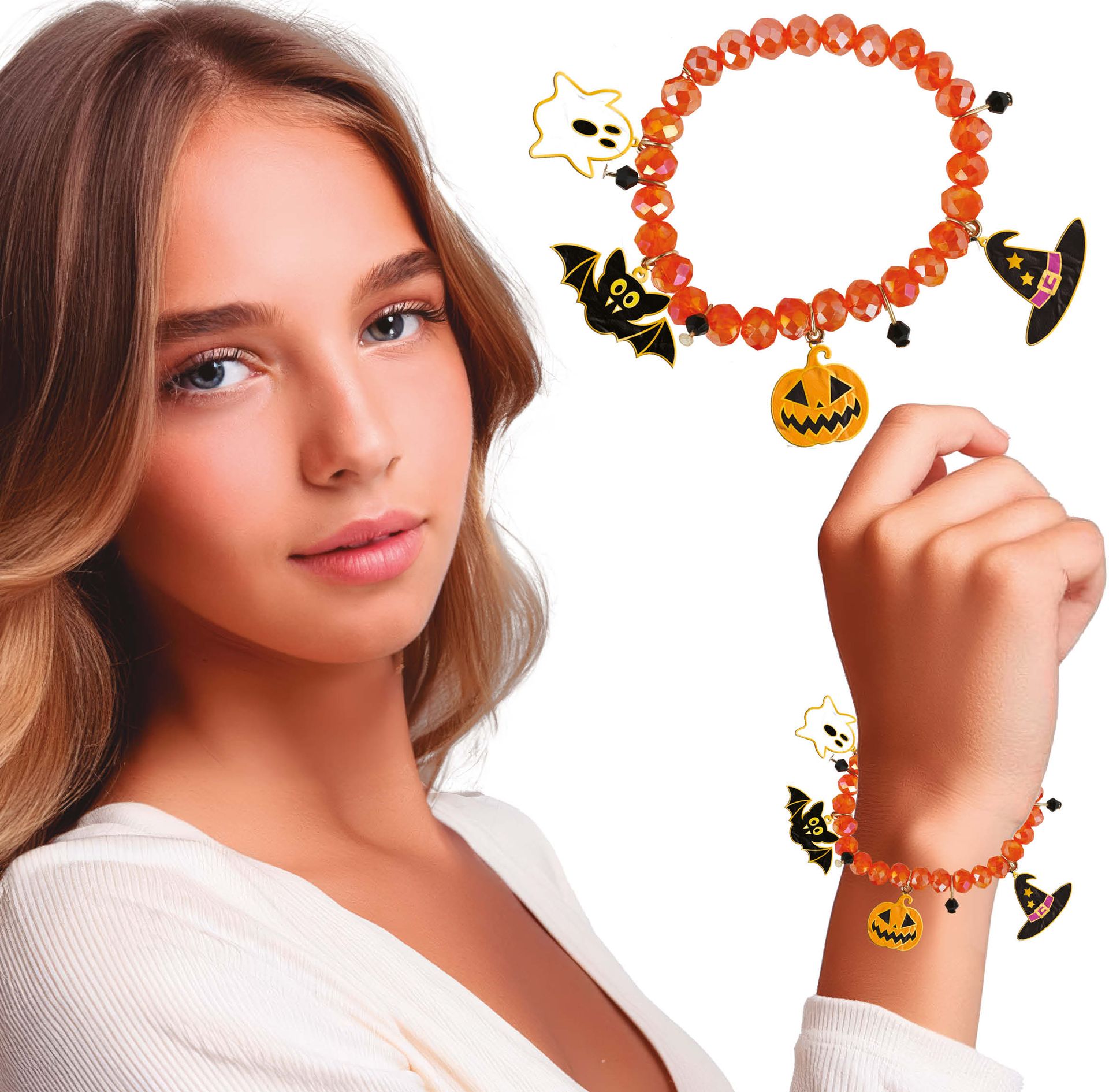 Oranje Halloween Armband