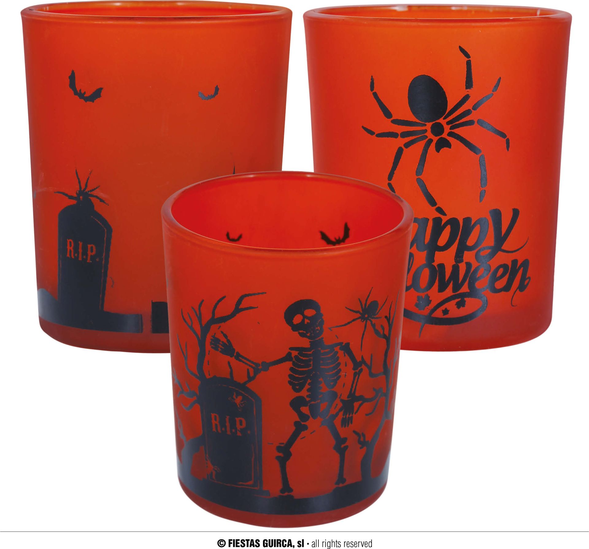 Oranje Halloween Waxine Lichtjes