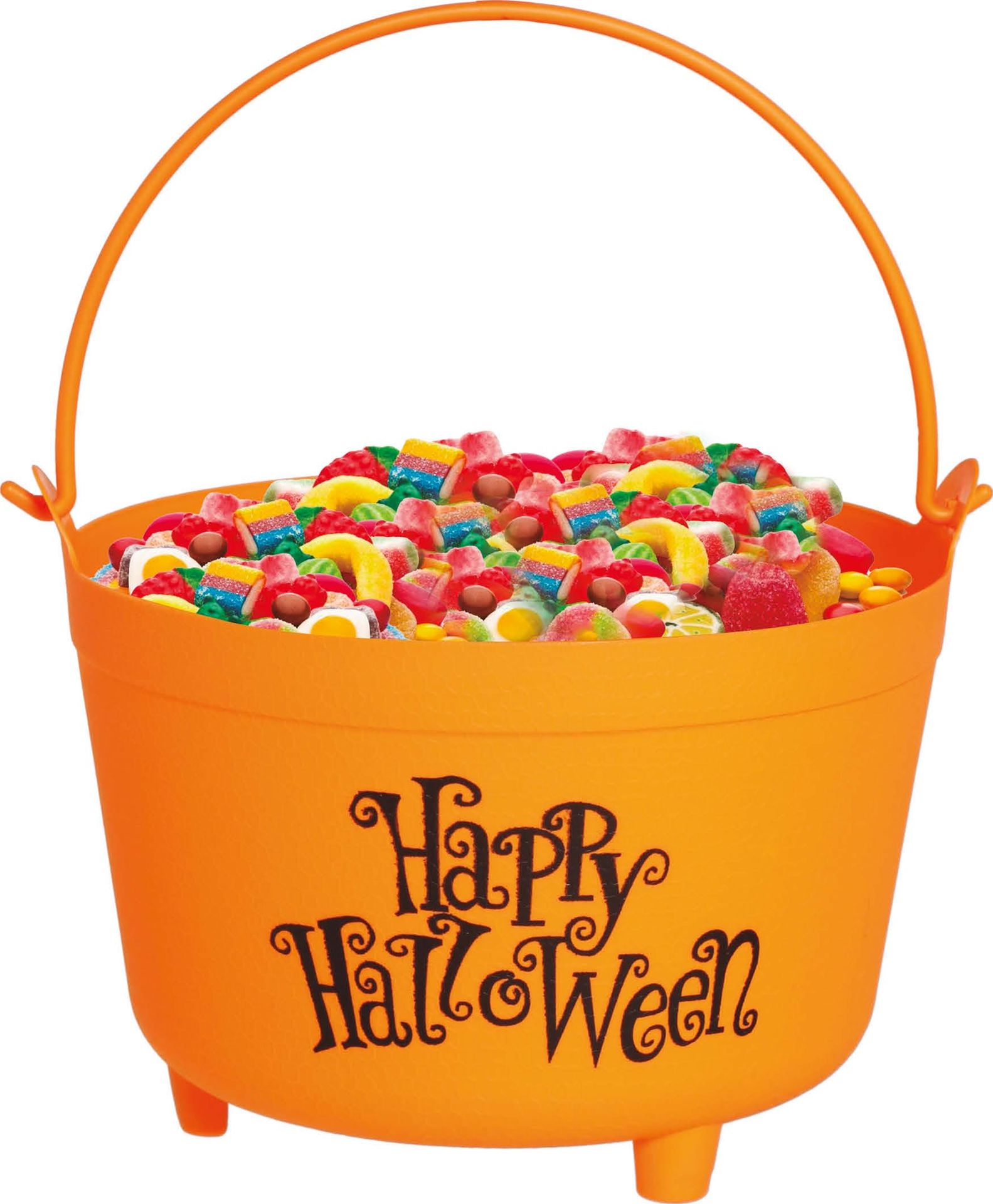 Oranje Happy Halloween Heksen Ketel Plastic