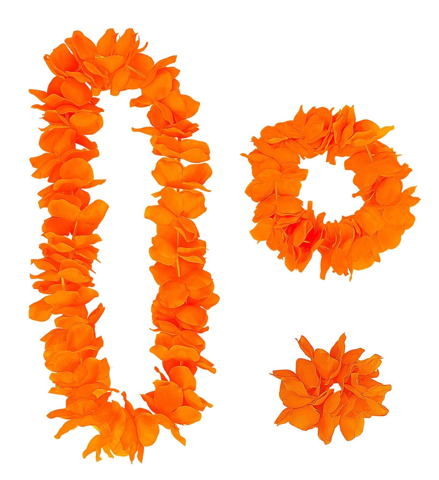 Oranje Hawaii Bloemen Set Kransen