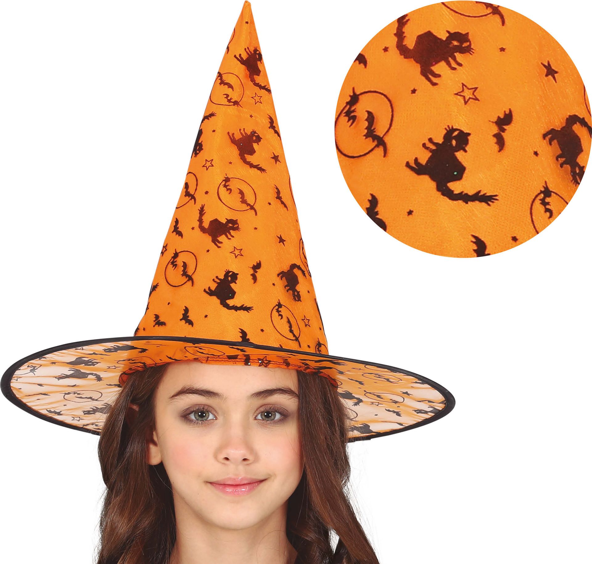 Oranje Heksenhoed Halloween Kinderen