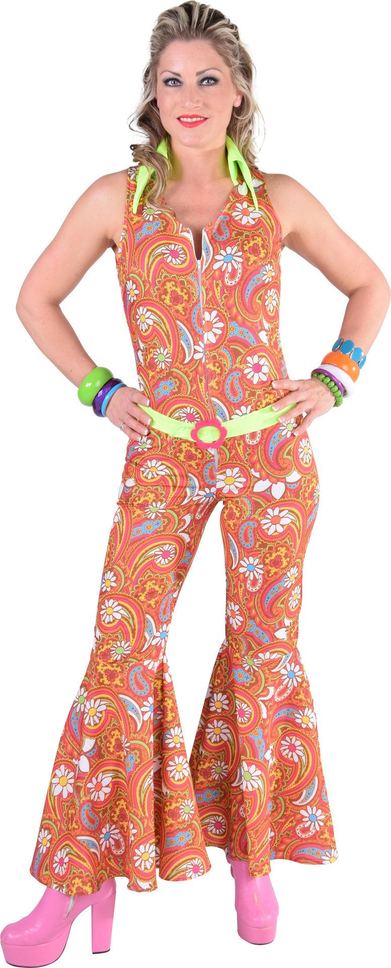 Oranje Hippie Jumpsuit Dames