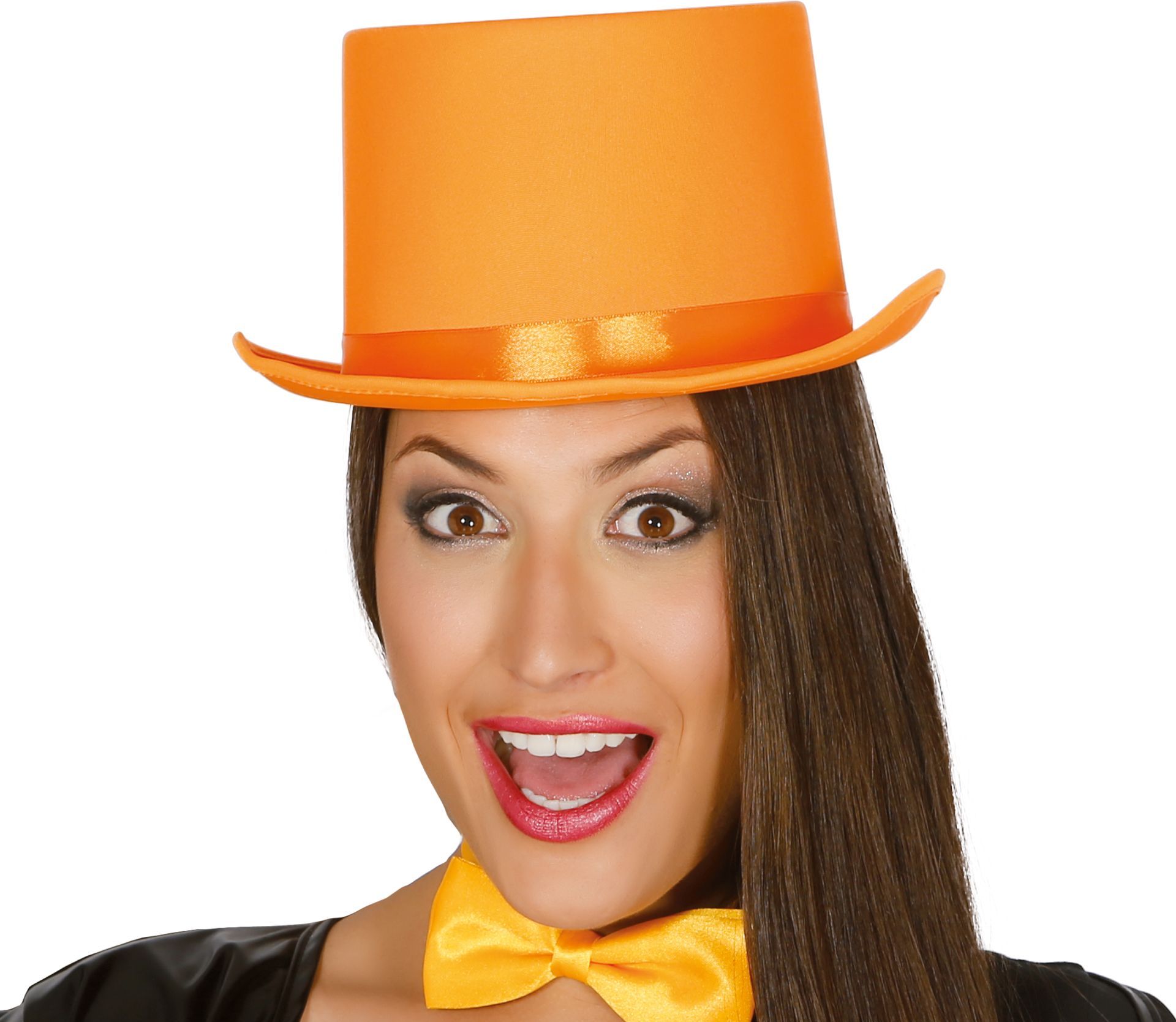 Oranje hoge hoed luxe