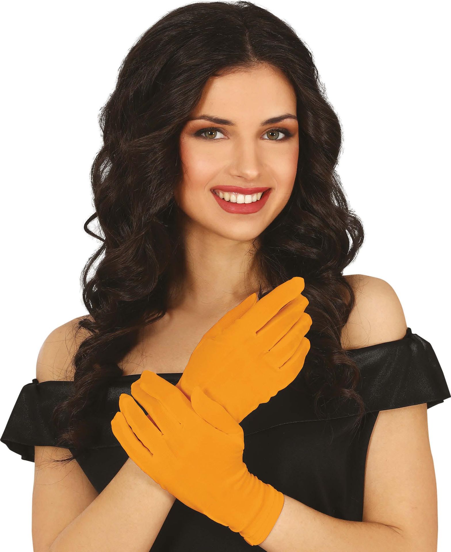 Oranje Lange Handschoenen Dames