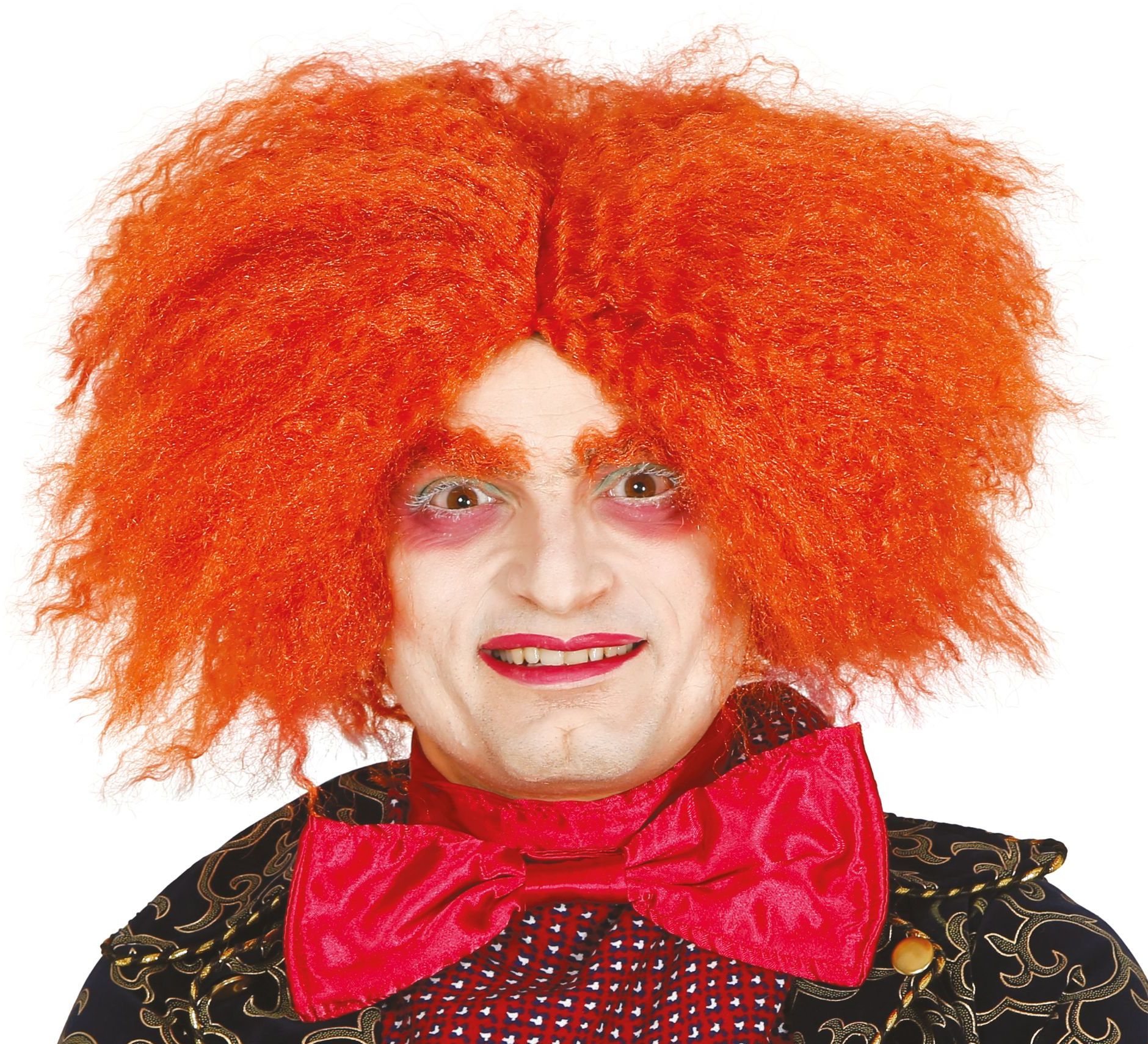 Oranje Mad Hatter Pruik Heren