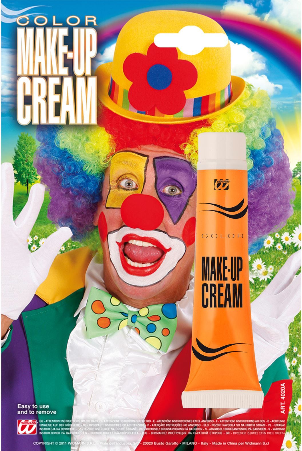 Oranje make-up in tube