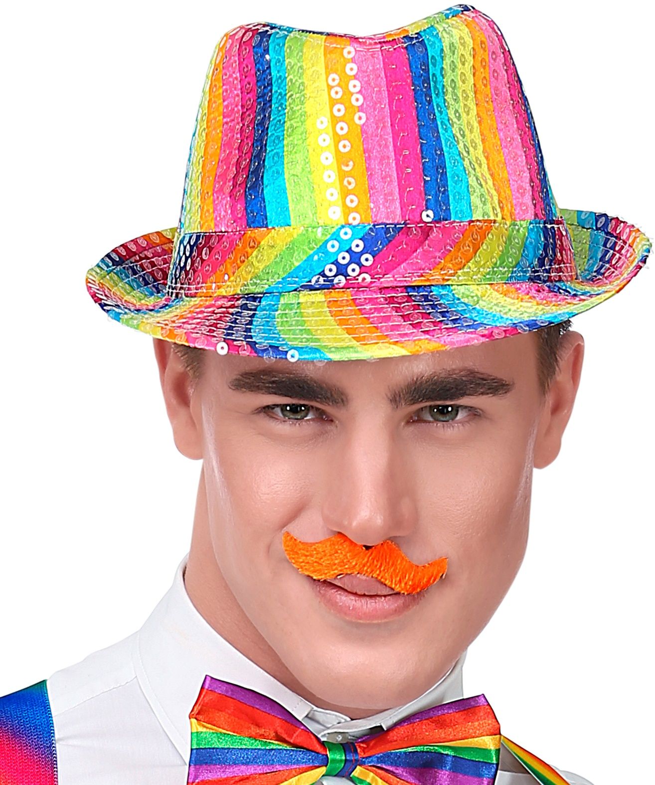 Oranje Mannen Snor Klein